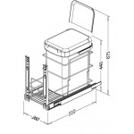 A09830DSC Single Waste (Door Mount)